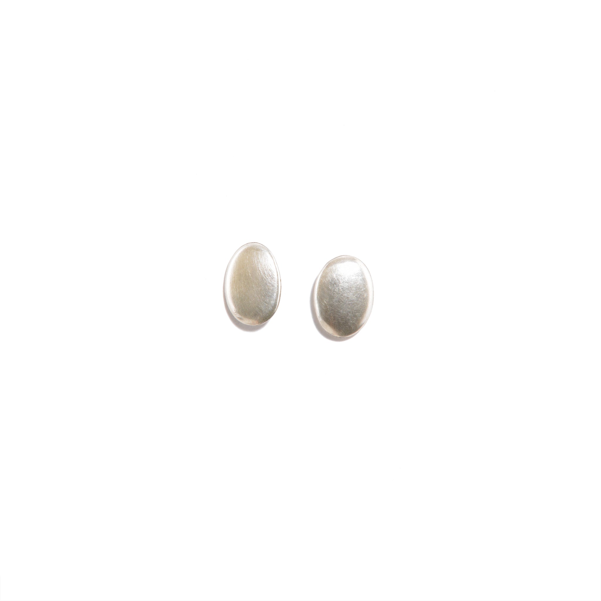 Oval Sterling Silver Earrings