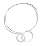 Hammered Circle Choker Necklace