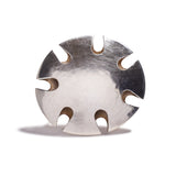 Angled Cutout Circle Brooch