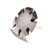 Angled Cutout Circle Brooch