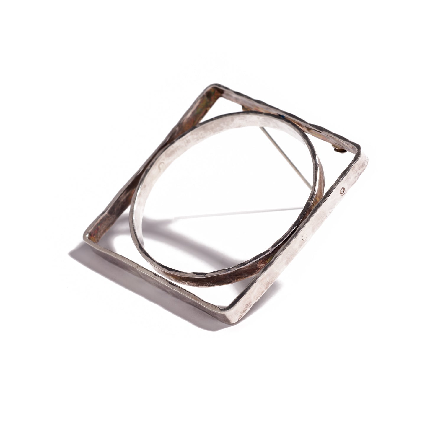 Sterling Silver Square Brooch II