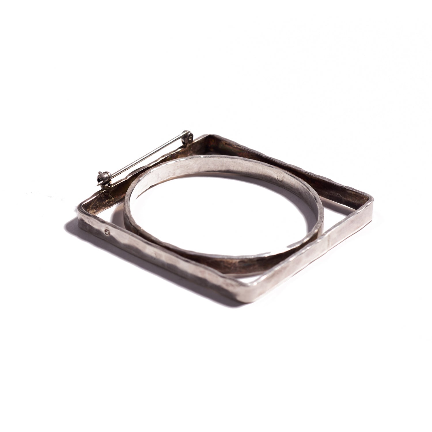 Sterling Silver Square Brooch II