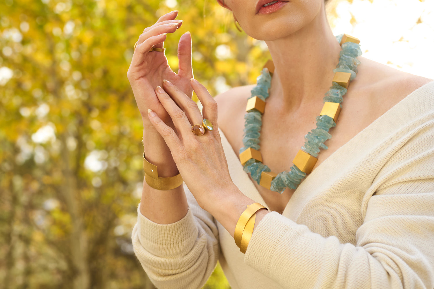 Stacks of Topaz Necklace