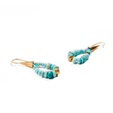 Darling Darlene Turquoise Beaded Loop Earrings