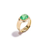 Cabochon Tsavorite Garnet Ring