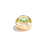 Cabochon Tsavorite Garnet Ring