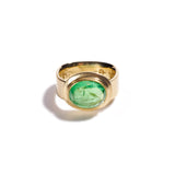 Cabochon Tsavorite Garnet Ring