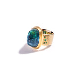 Indicolite Tourmaline Gum Drop Ring