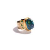 Indicolite Tourmaline Gum Drop Ring