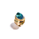 Indicolite Tourmaline Gum Drop Ring