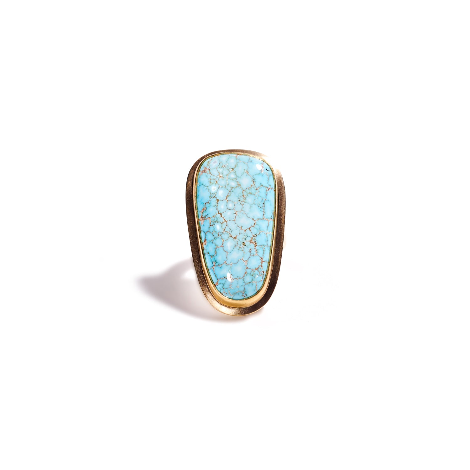 #8 Mine Cabochon Turquoise Elongated Ring