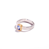 Platinum and Blue Sapphire Ring