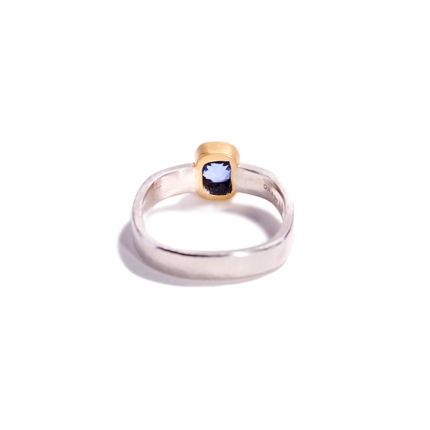 Platinum and Blue Sapphire Ring