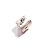 Faceted Blue Sapphire Ring