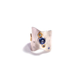 Faceted Blue Sapphire Ring