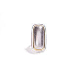 Native Cabochon Silver Elongated Ring