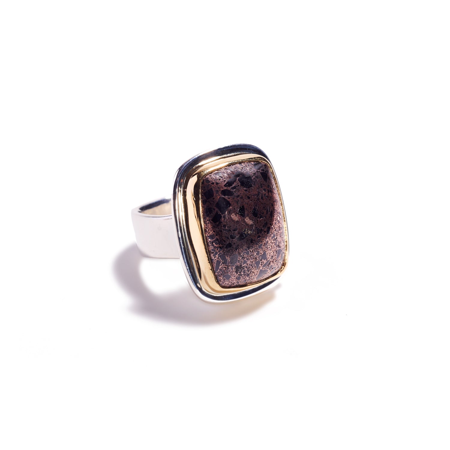 Native Square Cabochon Copper Ring