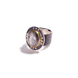 Oval Cabochon Rutilated Quartz Ring