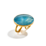 Aqua Oval Ring