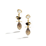 Gold and Pearl Owl Earrings