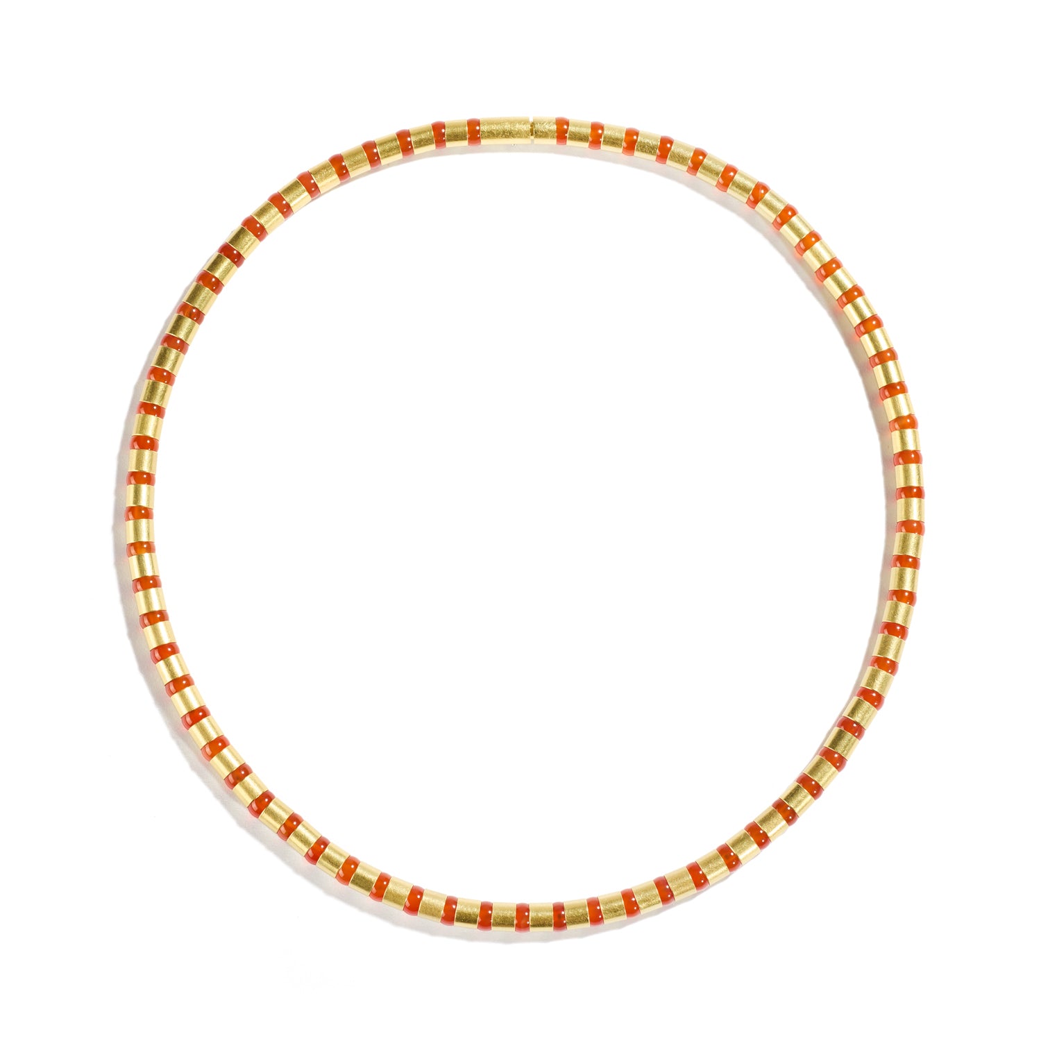 Cleopatra Gold Collier~5mm Carnelian