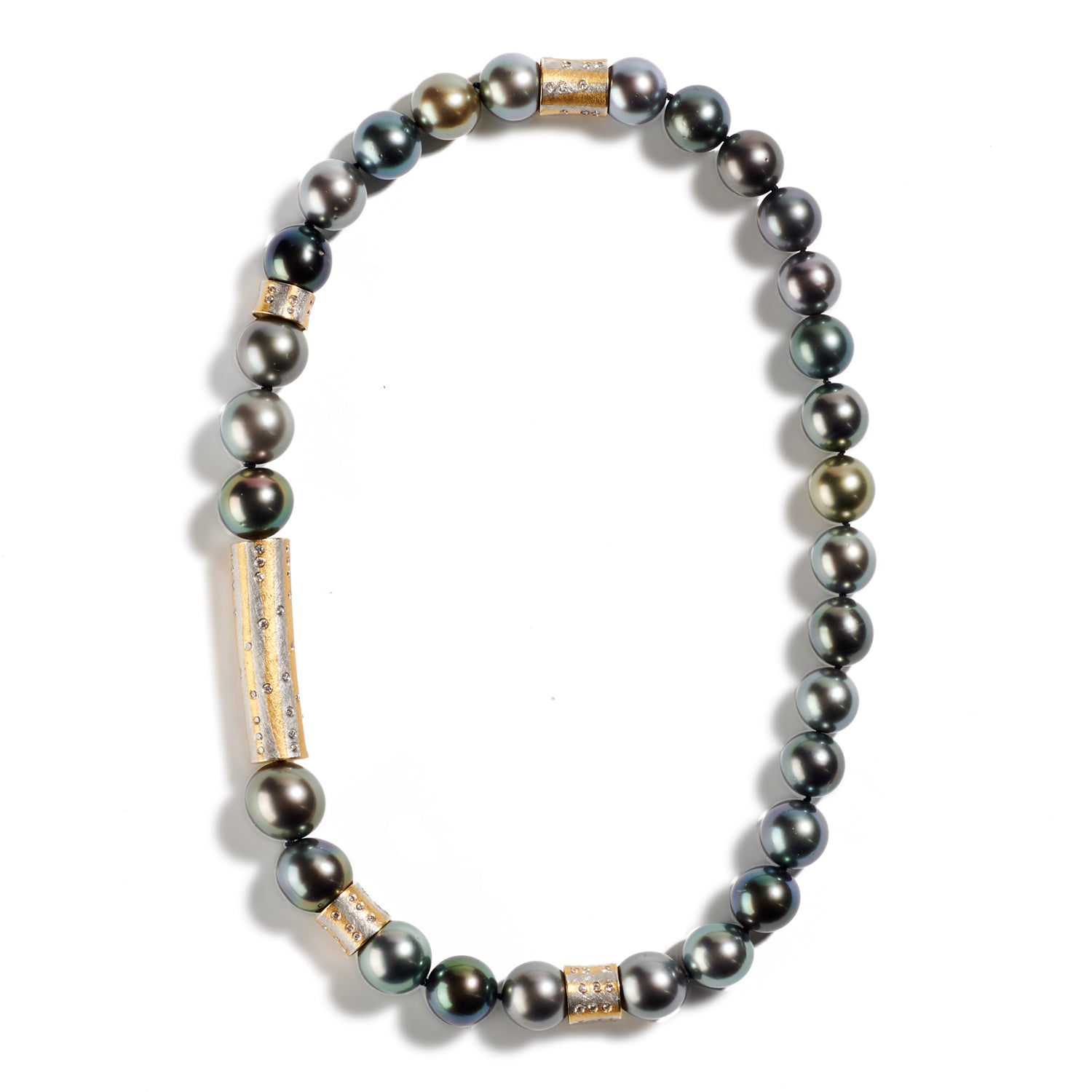 Gold and Tahitian Pearl Necklace