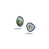 Granulation in Geode Earrings