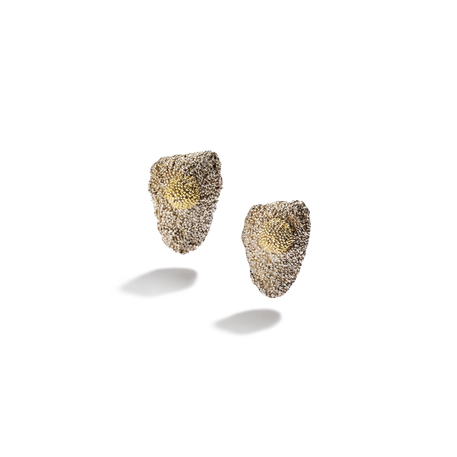 Silver and Gold Granulation Earrings