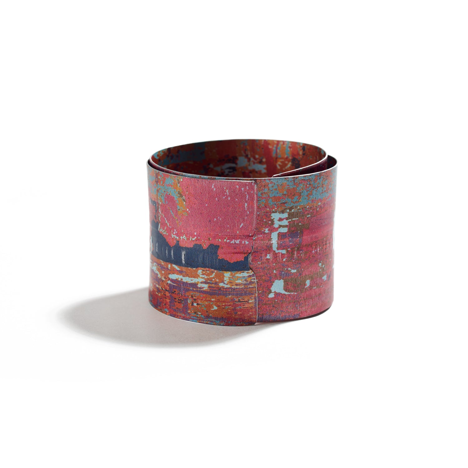 Crazed Spiral Bangle in Red