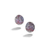 Pierced Oval Stud Earrings in Purple