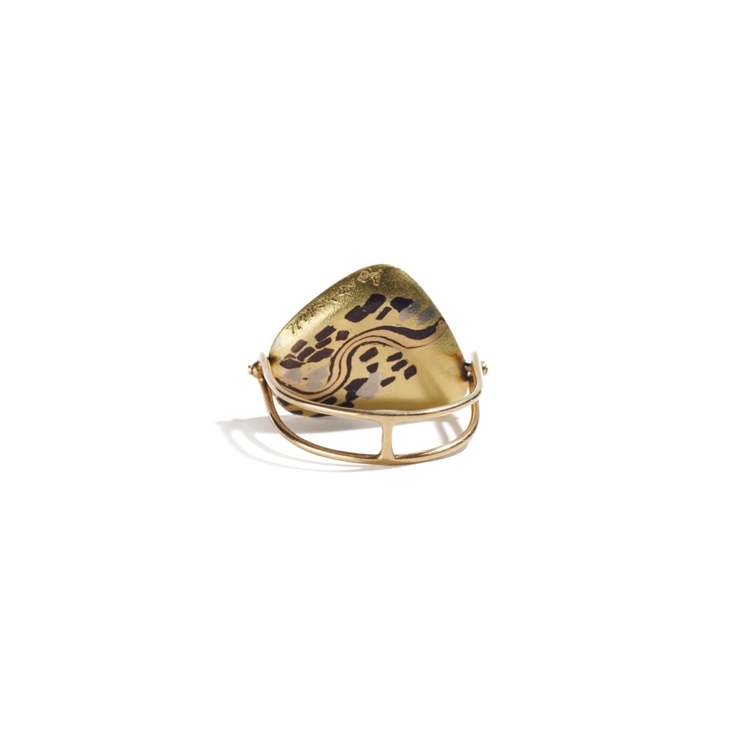 Meandering Shakudo Ring/Pendant