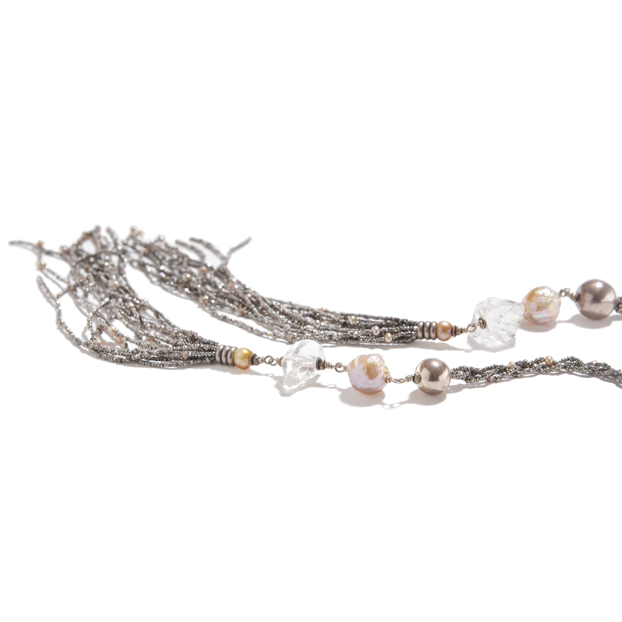 Antique Crystal Lariat Necklace