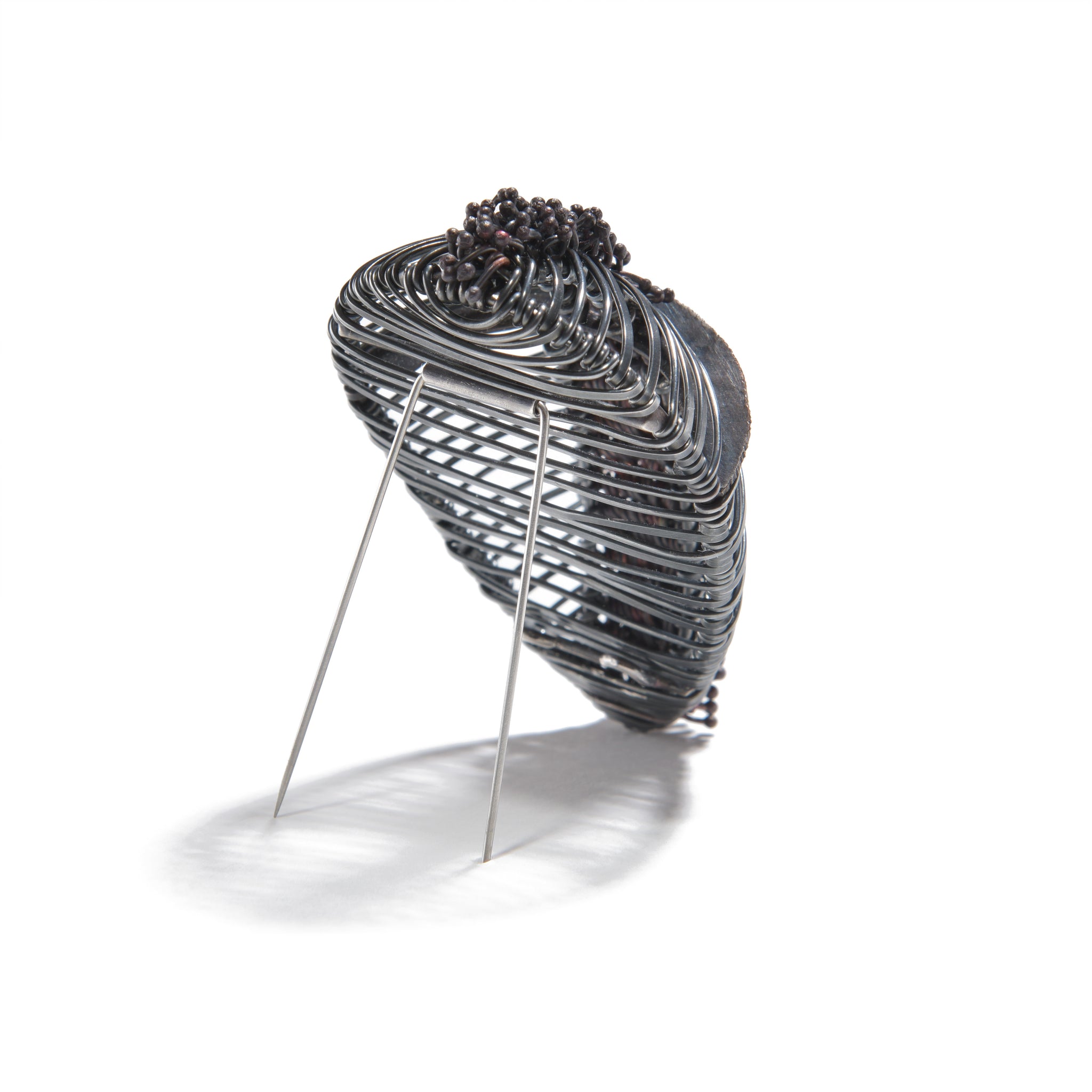 Woven Silver Brooch