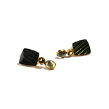 Labradorite and Gold Earrings