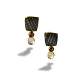 Labradorite and Gold Earrings