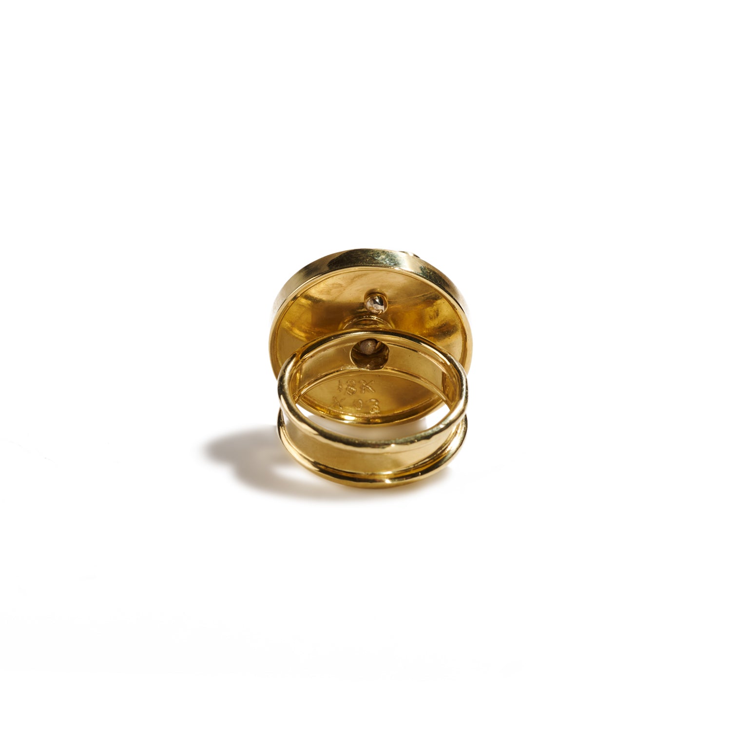 Gold and Pearl Sapphire Ring