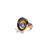 Gold, Sterling and Chalcedony Ring