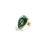 Tourmaline and Turquoise Ring