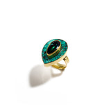 Tourmaline and Turquoise Ring