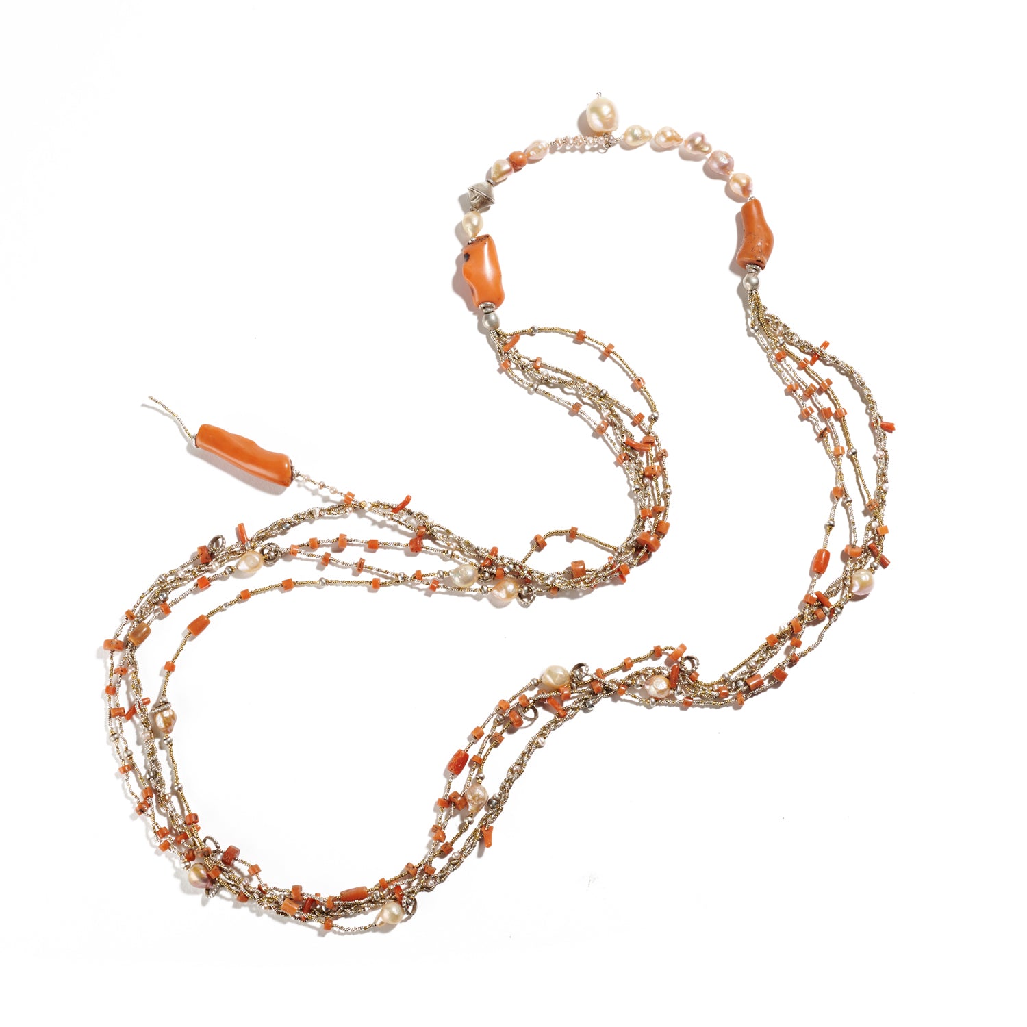 Strands of Antique Coral Necklace