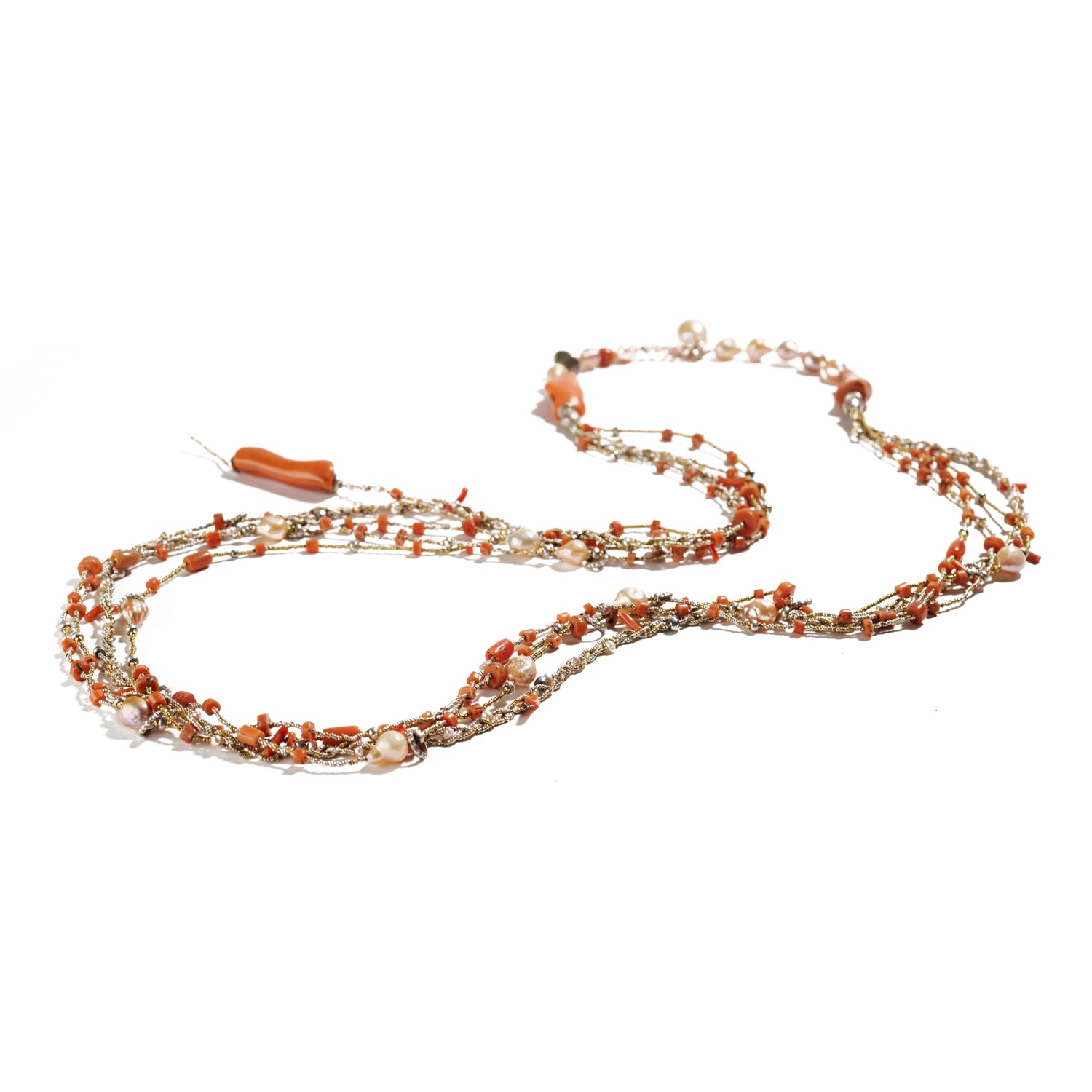 Strands of Antique Coral Necklace