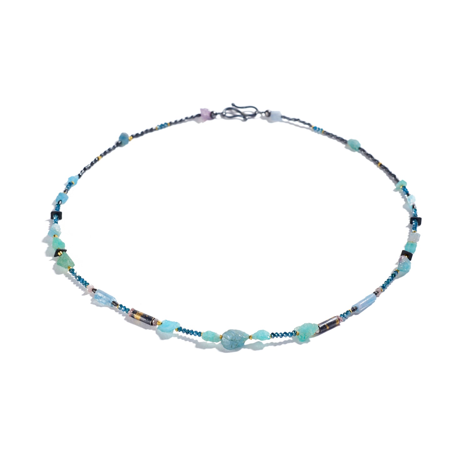 Paraiba Tourmaline and Diamond Necklace