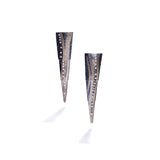 Fused Platinum Triangle Earrings