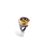 Gold and Rutilated Quartz Ring