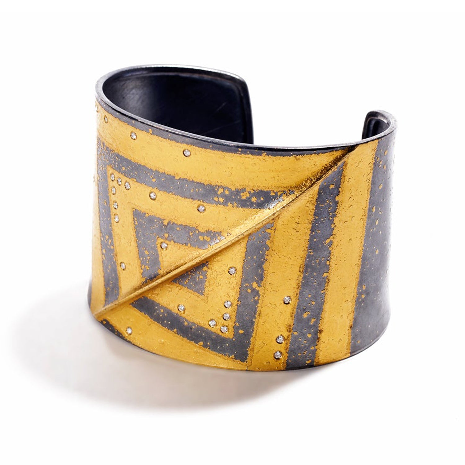 Geometric Gold Cuff