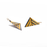 Fused Gold Geometric Earrings