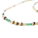 Opal and Emerald Beaded Necklace