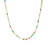 Opal and Emerald Beaded Necklace