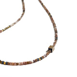 Raw Brown Diamond Beaded Necklace I