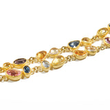 Multicolored Rosecut Sapphire Bracelet